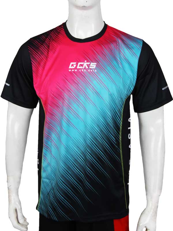 Jersey-53-1.jpg CKS Short Running Jersey Black Red - Blue