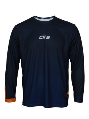 Running Long Jersey Blue Strip Orange