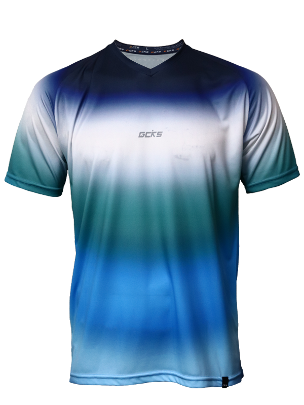 CKS Blue Gradient Wave-Short Sleeves
