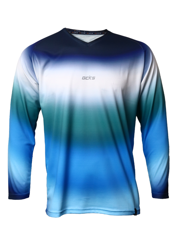 CKS Blue Gradient Wave-Long Sleeves